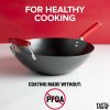 Tasty Carbon Steel Non-Stick Stir Fry Pan/Wok, 14 inch, Red