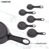 Farberware Professional 10 Piece Plastic Nesting Measuring Cup and Spoon Set Black
