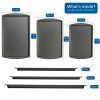 Mainstays 3pc Carbon Steel Nonstick Cookie Sheet Bakeware Set, 11" x 17", 10" x 15", 9" x 13", Gray