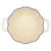 The Pioneer Woman 3.5-Quart Pumpkin-Shaped Enamel on Cast Iron Dutch Oven, Linen