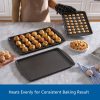 Mainstays 3pc Carbon Steel Nonstick Cookie Sheet Bakeware Set, 11" x 17", 10" x 15", 9" x 13", Gray