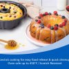 Mainstays 9" Round Nonstick Carbon Steel Fluted Cake Pan, Gray