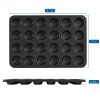 Mainstays 24 Cavity Mini Muffin Pan, Non-Stick Bakeware,1.8 inch Diameter Cups,Gray,Carbon Steel