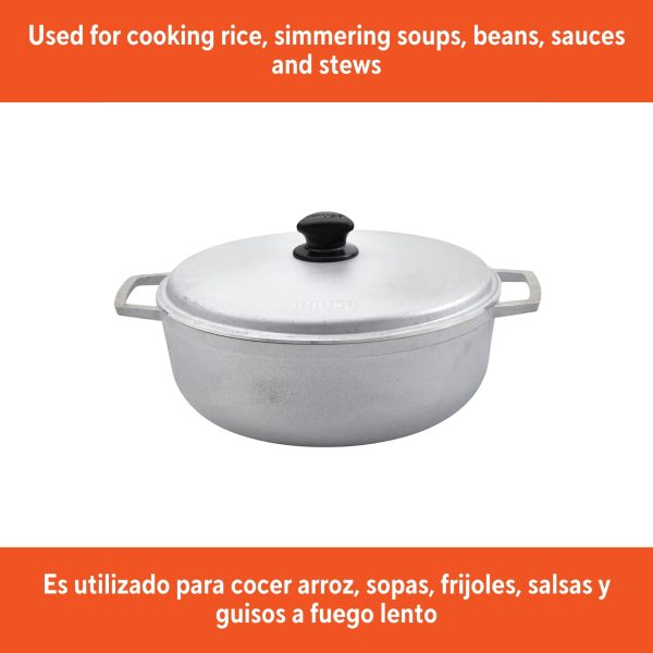 IMUSA 1.5/2.5/5.2qt Cast Aluminum Caldero 3pc Set - 18/22/28cm