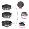 Mainstays, 8", 9", 10" Round Nonstick Carbon Steel Springform Cake Pans, Gray, Set of 3