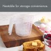 Mainstays 3-Piece Tapered Spout Nesting Plastic Measuring Cups Set, Clear