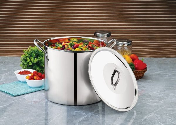 Mainstays 12 Quart Stainless Steel Stock Pot, Silver