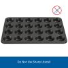 Mainstays 24 Cavity Mini Muffin Pan, Non-Stick Bakeware,1.8 inch Diameter Cups,Gray,Carbon Steel