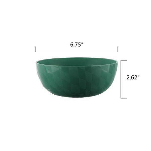 Mainstays 30-Piece Plastic Check Pattern Dinnerware Bundle Set, Green