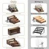 2 Set Large Wooden Tiered Riser Display Stands for Vendor Events,Stackable Wooden Cupcake Stand,Farmhouse Decor Wood Dessert Table Display Set,Vendor Booth Display Items,Food Display Risers for Party（12-11.2-10.4-9.6IN）