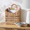 Better Homes & Gardens Water Hyacinth Square Hanging Basket with Handle, 14.2"