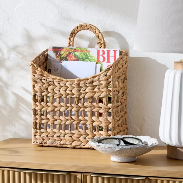 Better Homes & Gardens Water Hyacinth Square Hanging Basket with Handle, 14.2"