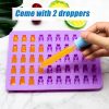 Gummy Bear Candy Molds Silicone, Non-stick Gummy Molds with 2 Droppers, Silicone Candy Molds