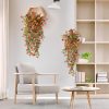 Artificial Fall Fake Flowers for Outdoor Fall Decoration,2 Pcs Faux Hanging Flowers Outdoor Fall Decor,UV Resistant Look Real Faux Mums Silk Flower for Outside Home Porch Patio Yard Balcony Planter