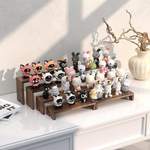 81P5ToY4+TL 2 Set Large Wooden Tiered Riser Display Stands for Vendor Events,Stackable Wooden Cupcake Stand,Farmhouse Decor Wood Dessert Table Display Set,Vendor Booth Display Items,Food Display Risers for Party(12-11.2-10.4-9.6IN)