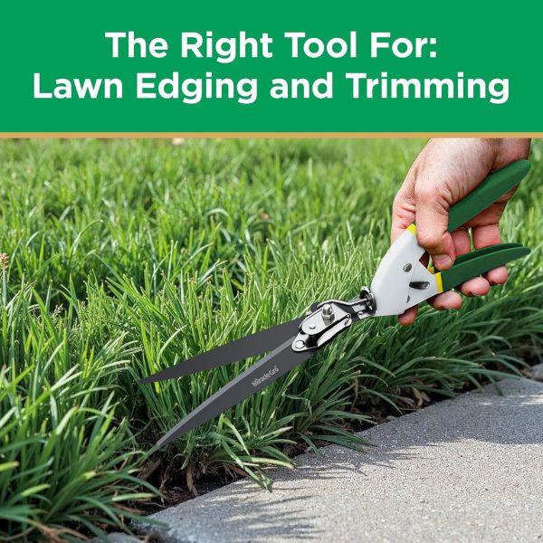 Miracle-Gro Grass Shears – Adjustable Handle, Sharp Carbon Steel Blades
