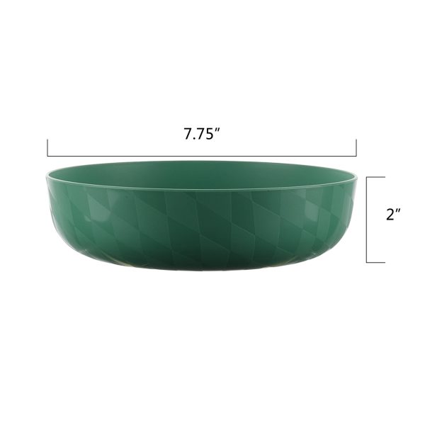 Mainstays 30-Piece Plastic Check Pattern Dinnerware Bundle Set, Green