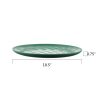 Mainstays 30-Piece Plastic Check Pattern Dinnerware Bundle Set, Green
