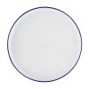 Mainstays 12-Piece Blue Rim Stoneware Dinnerware Set