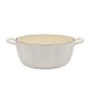 The Pioneer Woman 3.5-Quart Pumpkin-Shaped Enamel on Cast Iron Dutch Oven, Linen
