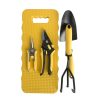 Expert Gardener Gardening Tools Metal Set 5 Piece- Black and Yellow
