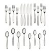 Mainstays Fairport 20 Piece Adult Stainless Steel Flatware Set, Silver, Tableware Service for 4
