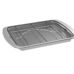 Nordic Ware Naturals 13" x 17" Aluminum Oven Bacon Baking Pan with Nesting Crisping Rack