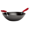 Tasty Carbon Steel Non-Stick Stir Fry Pan/Wok, 14 inch, Red