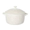 The Pioneer Woman 1QT Cocotte Casserole Baking Dish with Lid, Stoneware, Vintage Lace, Linen