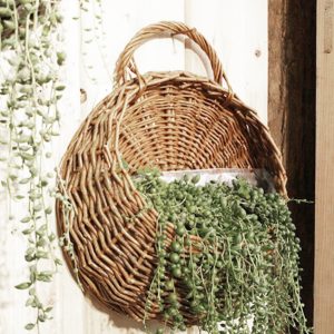 Travelwant Half Round Pastoral Shape Hanging Planters with Handmade Weaving, 3 Count - Size S