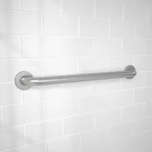 24 in. L x 3.1 in. ADA Compliant Grab Bar in Brushed Stainless Steel