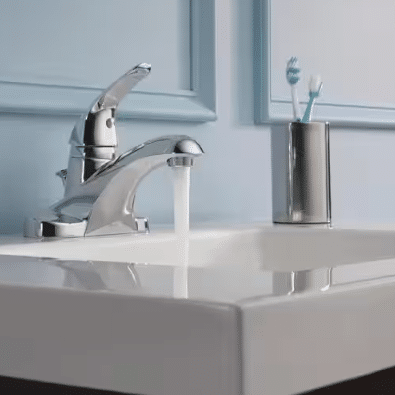 Foundations 4 in. Centerset Single Handle Bathroom Faucet in Polished Chrome