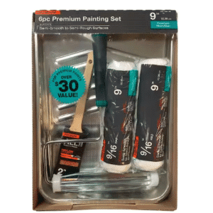 6-Piece Metal Tray/Microfiber Paint Applicator Kit