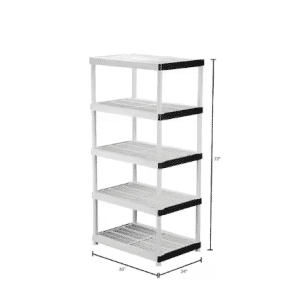 HDX
5-Tier Easy Assembly Multi-purpose Plastic Garage Storage Shelving Unit in Gray (36 in. W x 72 in. H x 24 in. D)