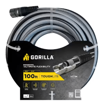 Gorilla
ToughLite 5/8 in. x 100 ft. Heavy Duty Garden Hose