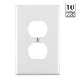 Leviton
1-Gang White Duplex Outlet/Receptacle Nylon Midway/Midsize Wall Plate (10-Pack) PJ8-WM