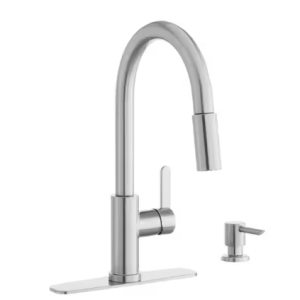 Glacier Bay
Paulina Single-Handle Pull-Down Sprayer Kitchen Faucet with TurboSpray, FastMount, Soap Dispenser in Stainless Steel