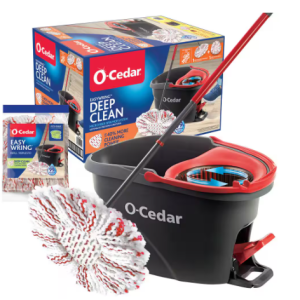 O-Cedar
EasyWring Deep Clean Microfiber Spin Mop w/ Bucket System, 1 Machine Washable Mop Head Refill (The Home Depot Exclusive)