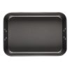 Farberware Bakeware Roasting Pan with Removable Flat Rack - 10.5x15 Inches, Dishwasher Safe, Oven-Safe to 450°F, Non-Stick Finish, Gray