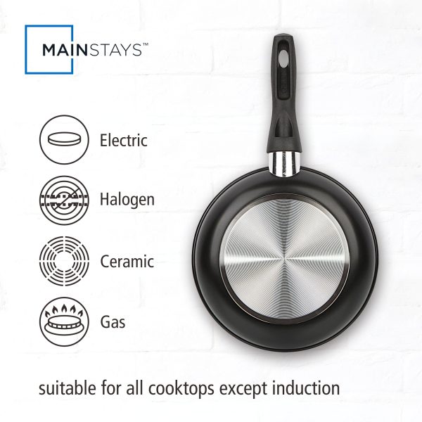 Mainstays 8" Non-Stick Aluminum Skillet Black Dishwasher Safe