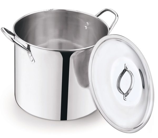 Mainstays 12 Quart Stainless Steel Stock Pot, Silver