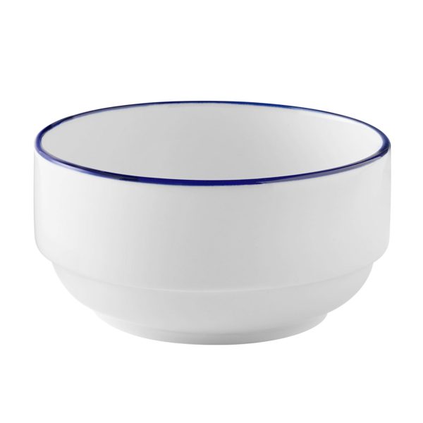 Mainstays 12-Piece Blue Rim Stoneware Dinnerware Set
