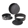 Mainstays, 8", 9", 10" Round Nonstick Carbon Steel Springform Cake Pans, Gray, Set of 3