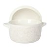 The Pioneer Woman 1QT Cocotte Casserole Baking Dish with Lid, Stoneware, Vintage Lace, Linen