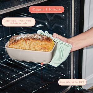 e08fa7a2-1f65-4d17-b9ca-1a95ef63970f.b933be59c670f15ee0f2c490fe5be629 Beautiful 8.75”x 4.75” Stoneware Loaf Pan, Porcini Taupe by Drew Barrymore