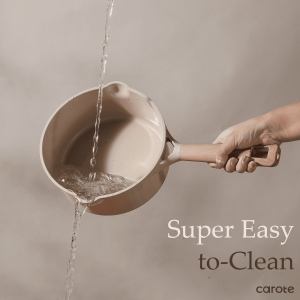 f31675d4-5ff1-4569-ad60-dd4488d4f2f4.24229fee91bbfc96a985d86aa9742fe1 Carote Healthy Ceramic NonStick Saucepan with Induction 7" Non-Toxic Sauce Pan With Lid Cover, Bon Appetit, Taupe, 2QT