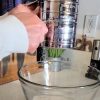 Mainstays Stainless Steel 3 Cup Flour Hand-Crank Sifter with Beechwood Handle Silver