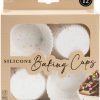 S&T Inc. Reusable Non-Stick Silicone Baking Cups-12 pack-Standard Size-Assorted Colors
