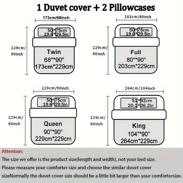 Solid Color 3 Piece Brushed Polyester Bedding Set