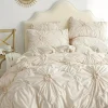 Solid Color 3 Piece Brushed Polyester Bedding Set